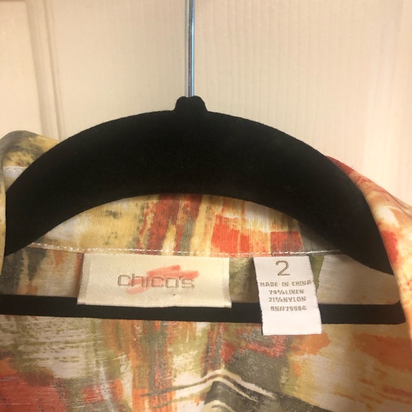 Chico’s linen blend jacket size 2 - Picture 3 of 9